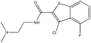 3-chloro-N-[2-(dimethylamino)ethyl]-4-fluoro-1-benzothiophene-2-carboxamide Struktur