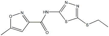 N-(5-ethylsulfanyl-1,3,4-thiadiazol-2-yl)-5-methyl-1,2-oxazole-3-carboxamide Struktur