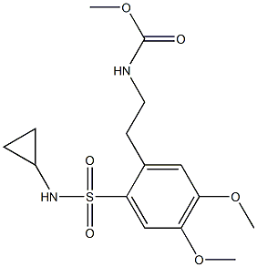 methyl N-[2-[2-(cyclopropylsulfamoyl)-4,5-dimethoxyphenyl]ethyl]carbamate Struktur