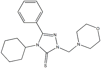 4-cyclohexyl-2-(morpholin-4-ylmethyl)-5-phenyl-1,2,4-triazole-3-thione Struktur