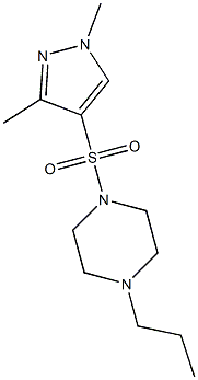 1-(1,3-dimethylpyrazol-4-yl)sulfonyl-4-propylpiperazine Struktur