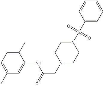 2-[4-(benzenesulfonyl)piperazin-1-yl]-N-(2,5-dimethylphenyl)acetamide Struktur