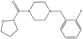 [4-[(2-fluorophenyl)methyl]piperazin-1-yl]-(oxolan-2-yl)methanone Struktur