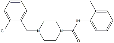 4-[(2-chlorophenyl)methyl]-N-(2-methylphenyl)piperazine-1-carboxamide Struktur