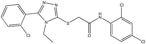 2-[[5-(2-chlorophenyl)-4-ethyl-1,2,4-triazol-3-yl]sulfanyl]-N-(2,4-dichlorophenyl)acetamide Structure