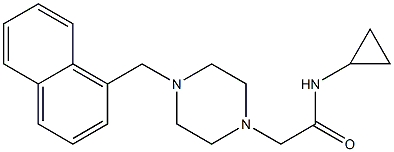 N-cyclopropyl-2-[4-(naphthalen-1-ylmethyl)piperazin-1-yl]acetamide Struktur