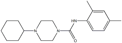 4-cyclohexyl-N-(2,4-dimethylphenyl)piperazine-1-carboxamide Struktur