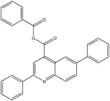 benzoyl 2,6-diphenylquinoline-4-carboxylate Struktur