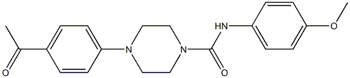 4-(4-acetylphenyl)-N-(4-methoxyphenyl)piperazine-1-carboxamide Struktur