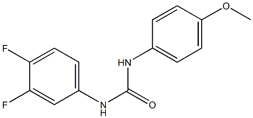 1-(3,4-difluorophenyl)-3-(4-methoxyphenyl)urea Struktur