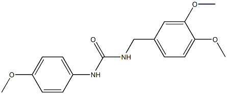 1-[(3,4-dimethoxyphenyl)methyl]-3-(4-methoxyphenyl)urea Struktur