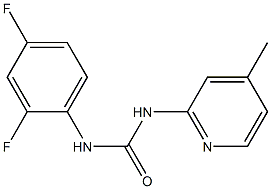 1-(2,4-difluorophenyl)-3-(4-methylpyridin-2-yl)urea Struktur