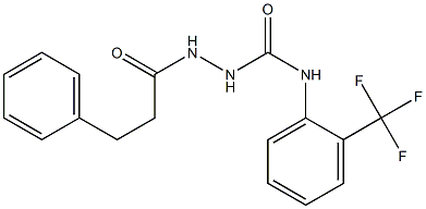 1-(3-phenylpropanoylamino)-3-[2-(trifluoromethyl)phenyl]urea Struktur