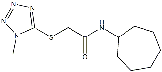 N-cycloheptyl-2-(1-methyltetrazol-5-yl)sulfanylacetamide Struktur