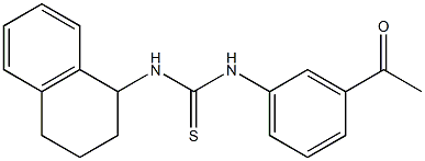 1-(3-acetylphenyl)-3-(1,2,3,4-tetrahydronaphthalen-1-yl)thiourea Struktur