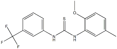 1-(2-methoxy-5-methylphenyl)-3-[3-(trifluoromethyl)phenyl]thiourea Struktur