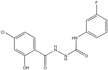 1-[(4-chloro-2-hydroxybenzoyl)amino]-3-(3-fluorophenyl)urea Struktur