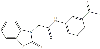 N-(3-acetylphenyl)-2-(2-oxo-1,3-benzoxazol-3-yl)acetamide Struktur