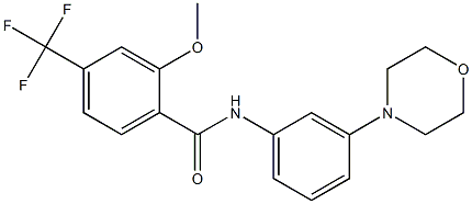 2-methoxy-N-(3-morpholin-4-ylphenyl)-4-(trifluoromethyl)benzamide Struktur