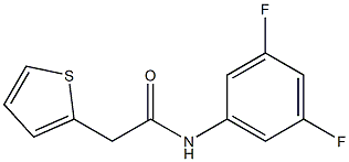 N-(3,5-difluorophenyl)-2-thiophen-2-ylacetamide Struktur