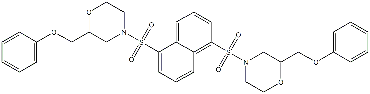 2-(phenoxymethyl)-4-[5-[2-(phenoxymethyl)morpholin-4-yl]sulfonylnaphthalen-1-yl]sulfonylmorpholine Struktur