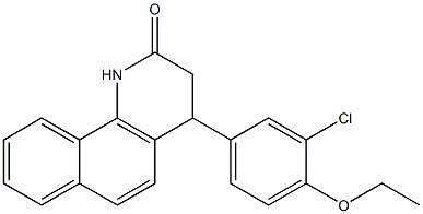 4-(3-chloro-4-ethoxyphenyl)-3,4-dihydro-1H-benzo[h]quinolin-2-one Struktur