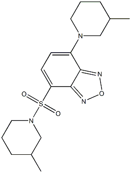 7-(3-methylpiperidin-1-yl)-4-(3-methylpiperidin-1-yl)sulfonyl-2,1,3-benzoxadiazole Struktur