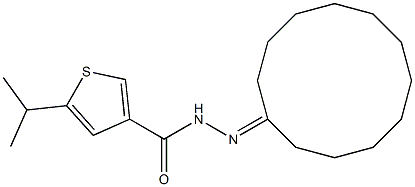 N-(cyclododecylideneamino)-5-propan-2-ylthiophene-3-carboxamide Struktur