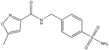 5-methyl-N-[(4-sulfamoylphenyl)methyl]-1,2-oxazole-3-carboxamide Struktur