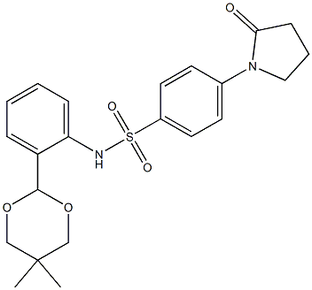 N-[2-(5,5-dimethyl-1,3-dioxan-2-yl)phenyl]-4-(2-oxopyrrolidin-1-yl)benzenesulfonamide Struktur