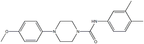 N-(3,4-dimethylphenyl)-4-(4-methoxyphenyl)piperazine-1-carboxamide Struktur