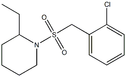 1-[(2-chlorophenyl)methylsulfonyl]-2-ethylpiperidine Struktur