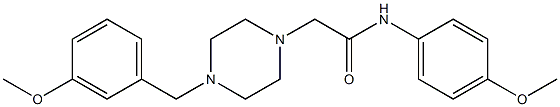 N-(4-methoxyphenyl)-2-[4-[(3-methoxyphenyl)methyl]piperazin-1-yl]acetamide Struktur