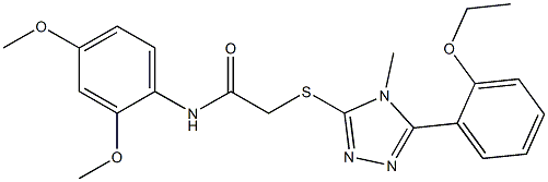 N-(2,4-dimethoxyphenyl)-2-[[5-(2-ethoxyphenyl)-4-methyl-1,2,4-triazol-3-yl]sulfanyl]acetamide Struktur