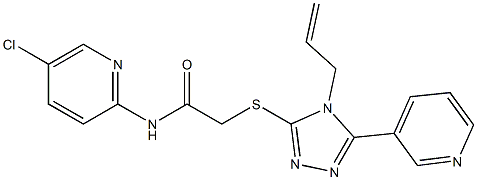 N-(5-chloropyridin-2-yl)-2-[(4-prop-2-enyl-5-pyridin-3-yl-1,2,4-triazol-3-yl)sulfanyl]acetamide Struktur