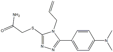 2-[[5-[4-(dimethylamino)phenyl]-4-prop-2-enyl-1,2,4-triazol-3-yl]sulfanyl]acetamide Struktur