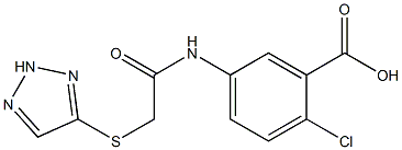 2-chloro-5-[[2-(2H-triazol-4-ylsulfanyl)acetyl]amino]benzoic acid Struktur