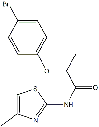 2-(4-bromophenoxy)-N-(4-methyl-1,3-thiazol-2-yl)propanamide Struktur