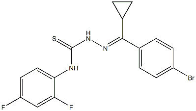 1-[(E)-[(4-bromophenyl)-cyclopropylmethylidene]amino]-3-(2,4-difluorophenyl)thiourea Struktur