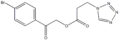 [2-(4-bromophenyl)-2-oxoethyl] 3-(tetrazol-1-yl)propanoate Struktur