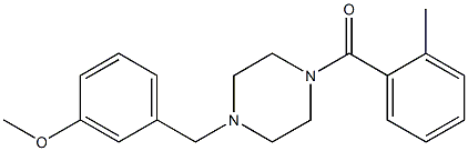 [4-[(3-methoxyphenyl)methyl]piperazin-1-yl]-(2-methylphenyl)methanone Structure