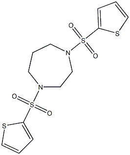 1,4-bis(thiophen-2-ylsulfonyl)-1,4-diazepane Struktur