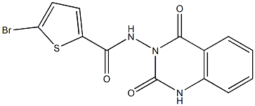 5-bromo-N-(2,4-dioxo-1H-quinazolin-3-yl)thiophene-2-carboxamide Struktur