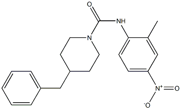 4-benzyl-N-(2-methyl-4-nitrophenyl)piperidine-1-carboxamide Struktur