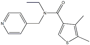 N-ethyl-4,5-dimethyl-N-(pyridin-4-ylmethyl)thiophene-3-carboxamide Struktur