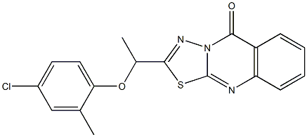 2-[1-(4-chloro-2-methylphenoxy)ethyl]-[1,3,4]thiadiazolo[2,3-b]quinazolin-5-one Struktur