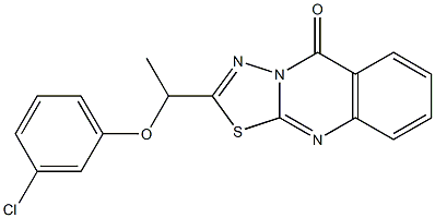 2-[1-(3-chlorophenoxy)ethyl]-[1,3,4]thiadiazolo[2,3-b]quinazolin-5-one Struktur