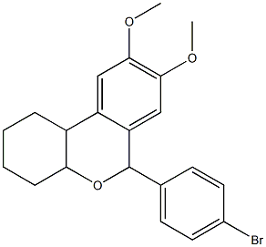 6-(4-bromophenyl)-8,9-dimethoxy-2,3,4,4a,6,10b-hexahydro-1H-benzo[c]chromene Struktur