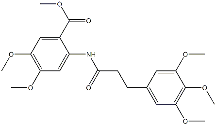 methyl 4,5-dimethoxy-2-[3-(3,4,5-trimethoxyphenyl)propanoylamino]benzoate Struktur