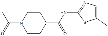 1-acetyl-N-(5-methyl-1,3-thiazol-2-yl)piperidine-4-carboxamide Struktur